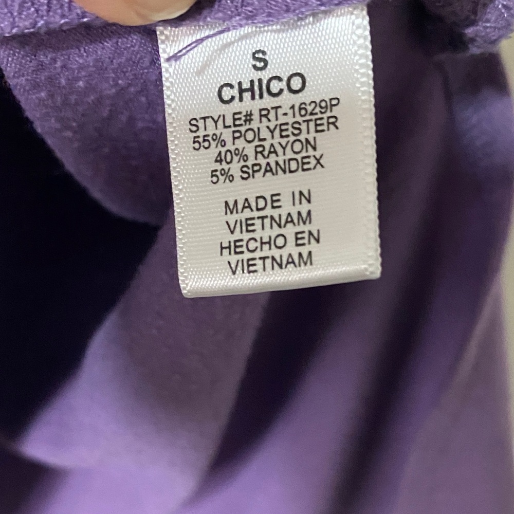 Women’s Purple Lavender V-Neck Short Sleeve Tee T-shirt Top - Picture 3 of 5